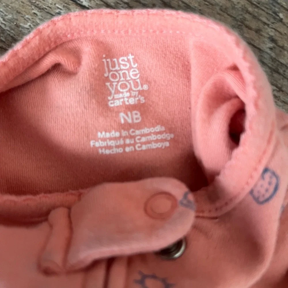 Just One‎ You Carter's Little Sister Footed Pajamas Sleepsuit NB